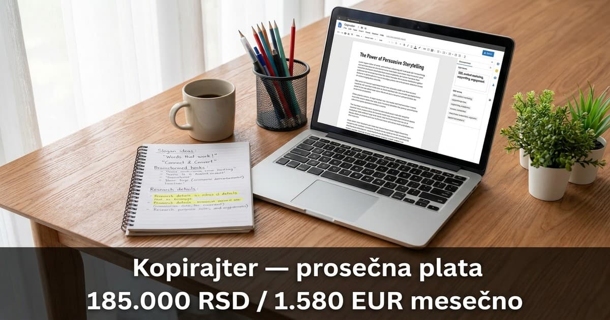 Analiza: Prosečna plata copywritera u Srbiji