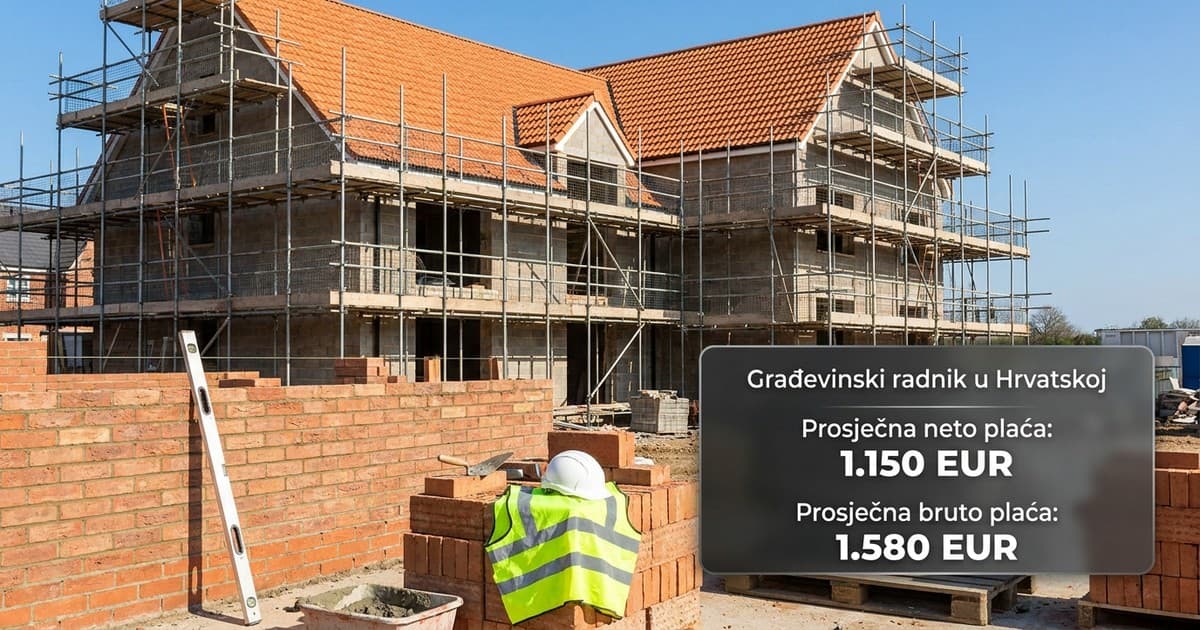 Plaća građevinskog radnika u Hrvatskoj
