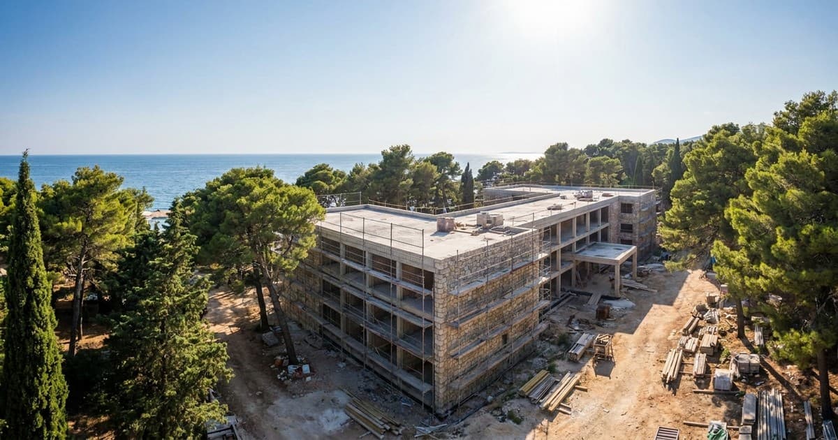 Adriatic Properties hotel construction in Miločer Park