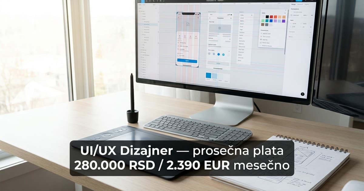UI/UX specijalisti zarađuju duplo više od dizajnera opšte prakse