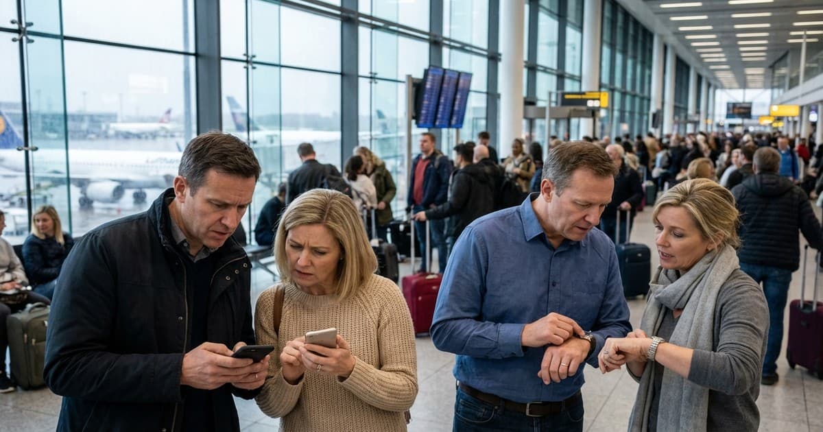 Putnici u zračnoj luci dok je globalni aviopromet otežan