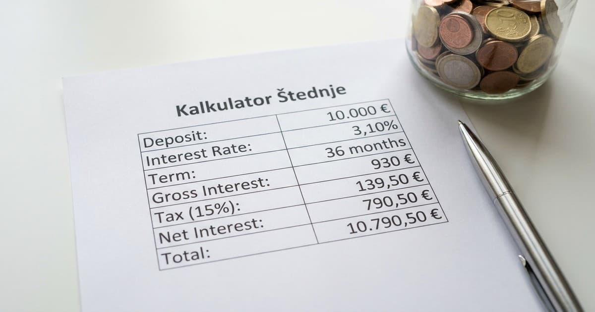 Kalkulator štednje Crna Gora 2026: Pregled kamatnih stopa