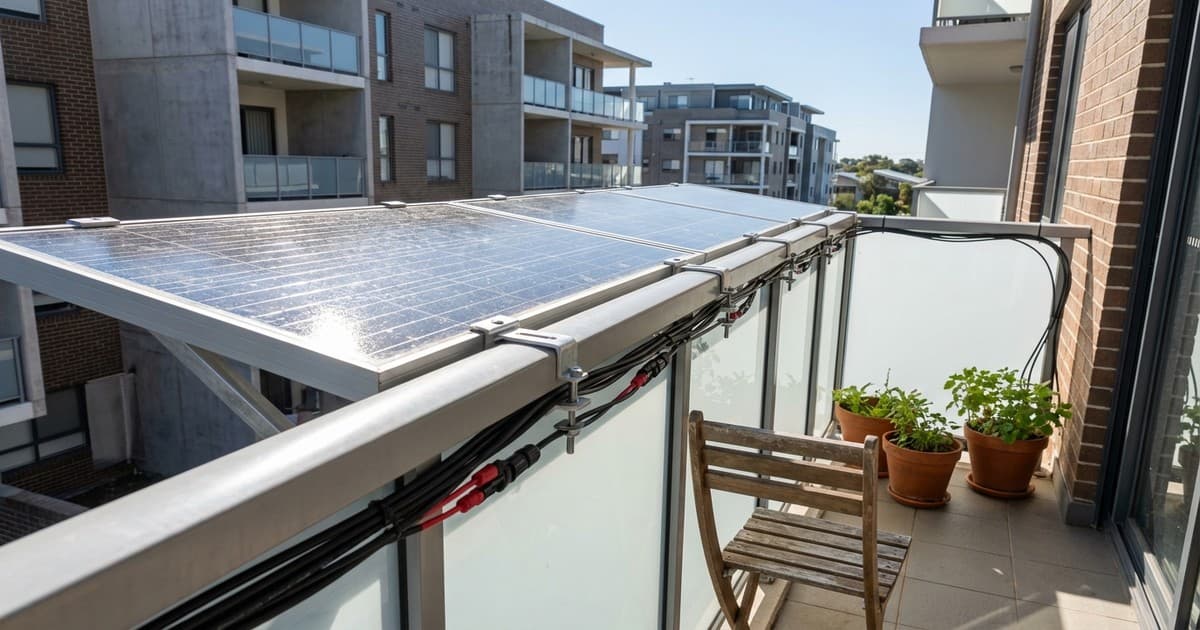 Solarni paneli za balkon na stambenoj zgradi