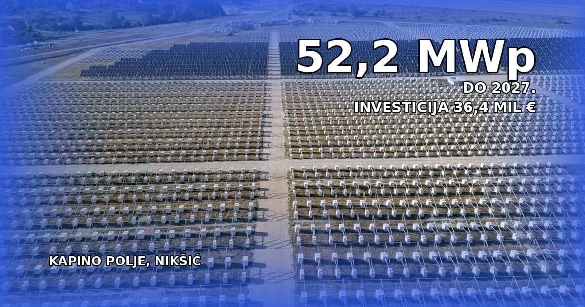 Ovo nije solarna elektrana u Kini, ovo je Kapino Polje kod Nikšića