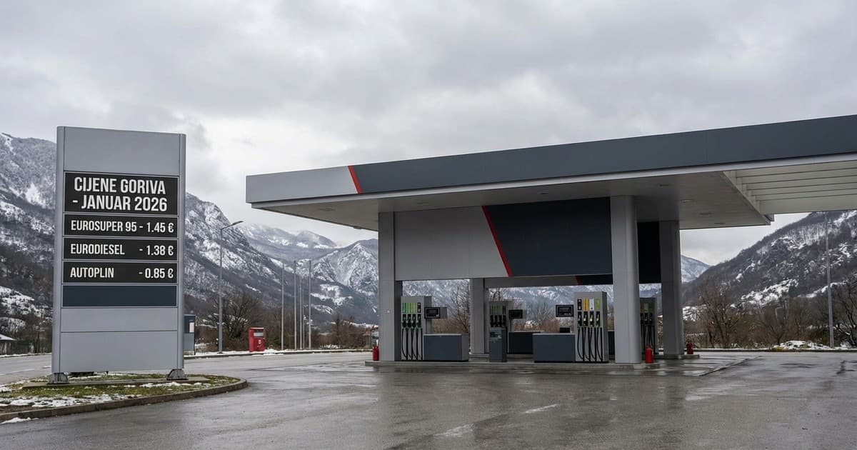 Cijena goriva Crna Gora: Iznosi na tabli za januar 2026.