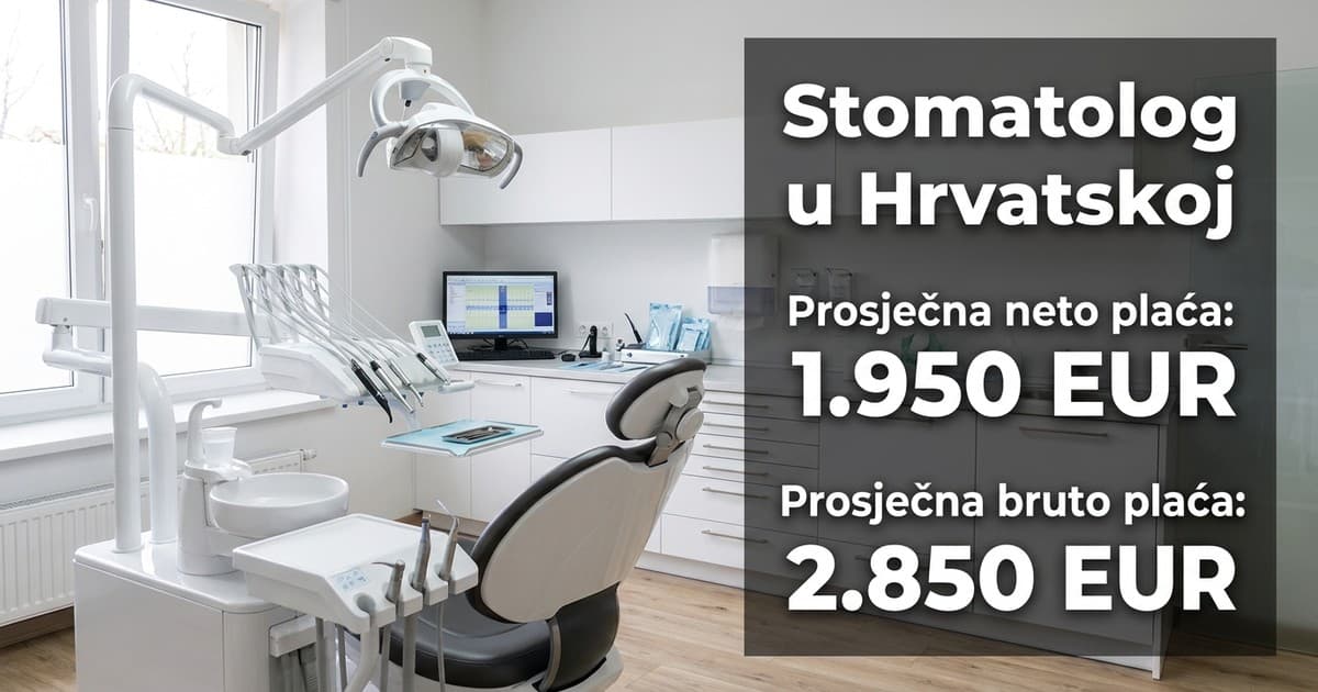 Prosječna plaća stomatologa u Hrvatskoj
