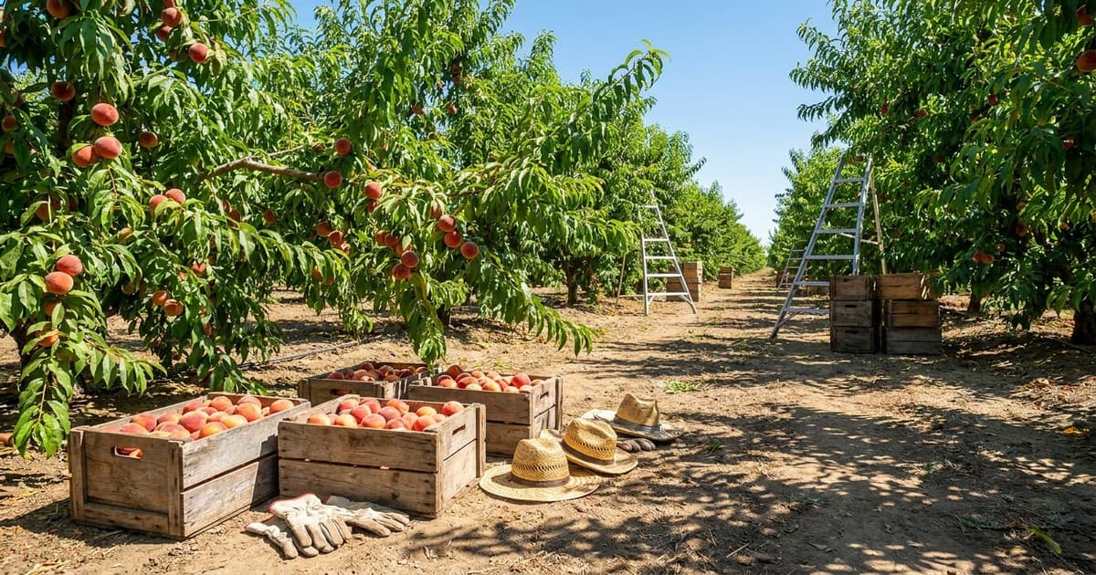 Berba breskve na Plantažama u punom jeku