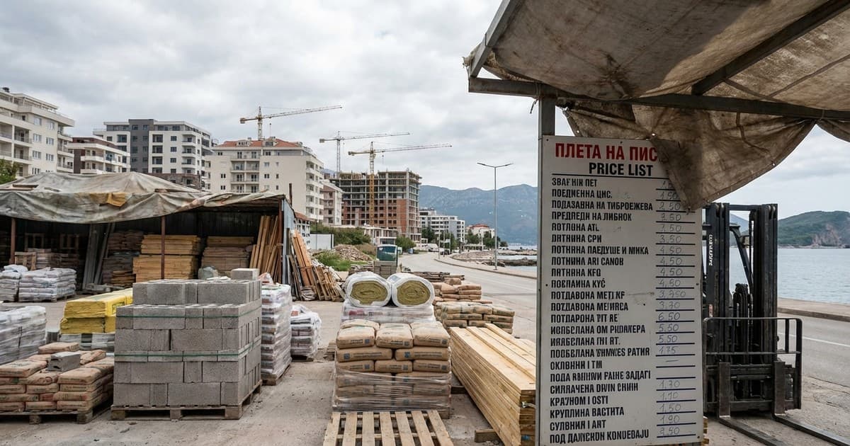 Stabilno tržište u Budvi: Cijene građevinskog materijala miruju