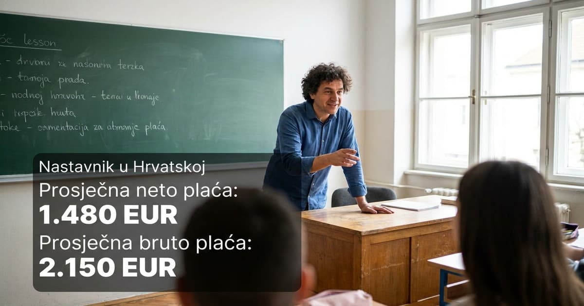 Plaća nastavnika u Hrvatskoj 2026: Analiza novih koeficijenata