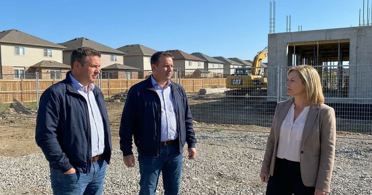 Saša Mujović visits a residential construction site