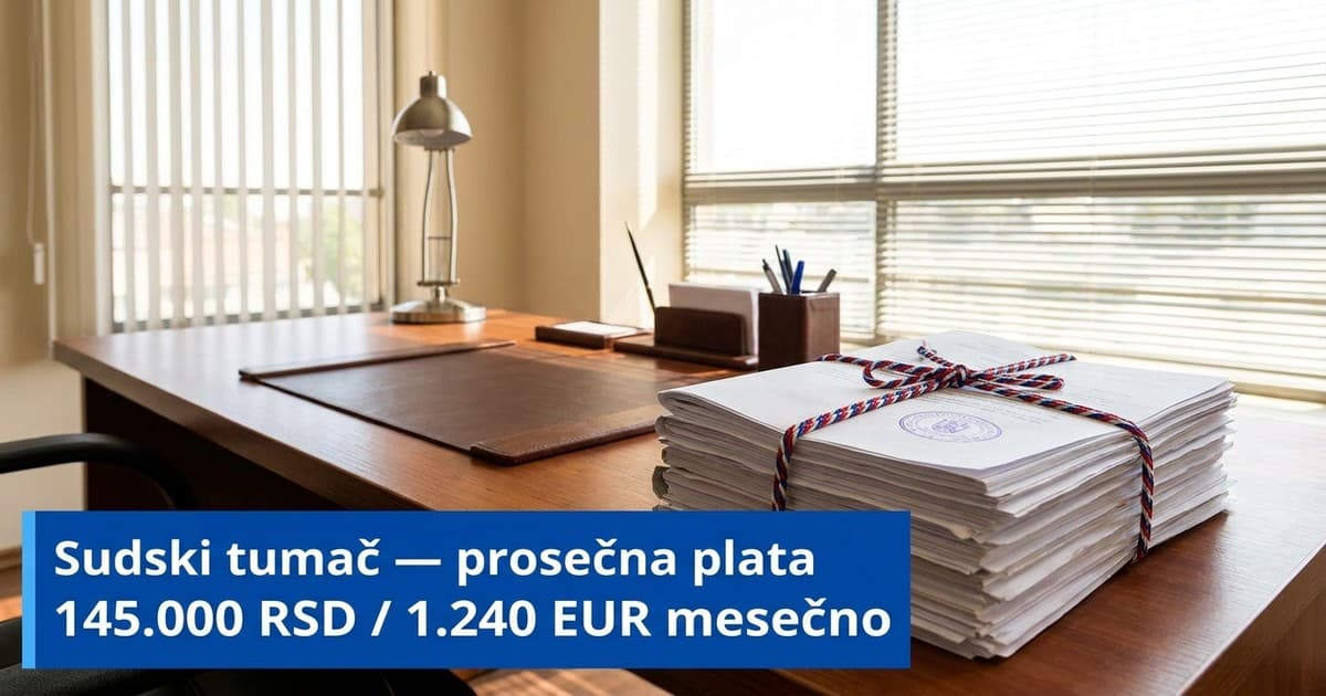 Prosečna plata sudskog tumaca srbija i uslovi rada