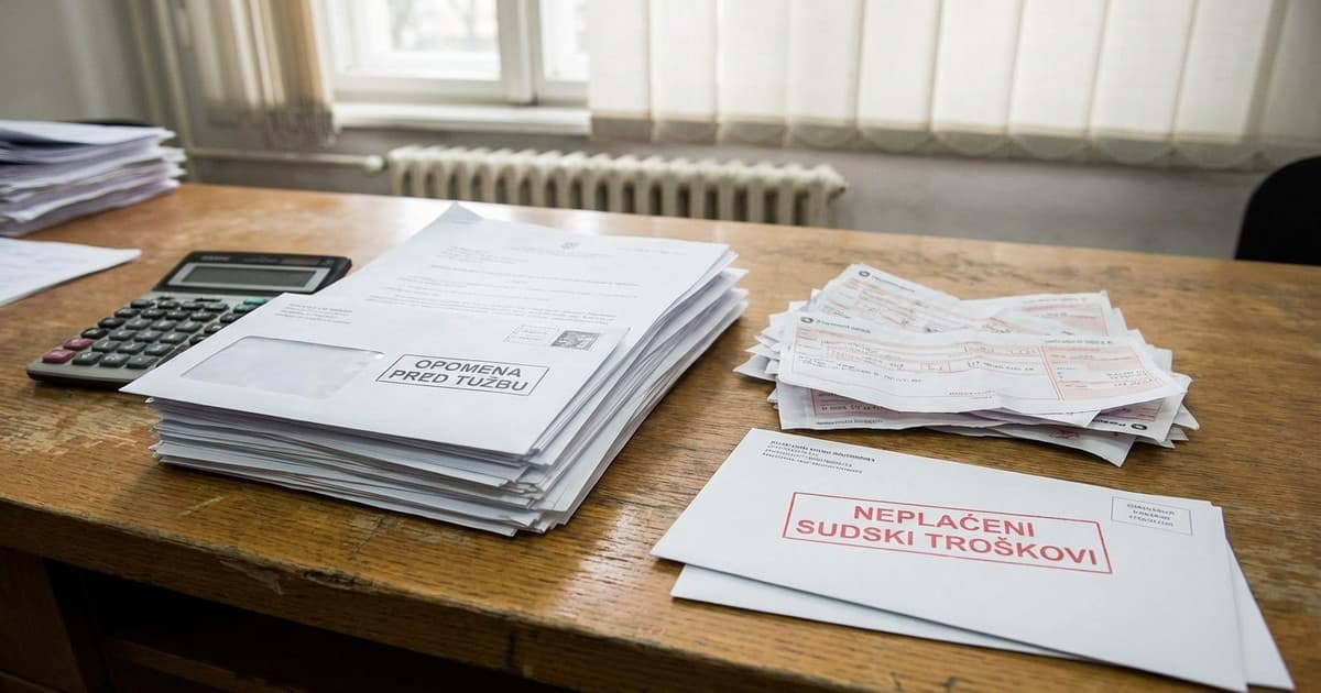 Neplaćanje sudskih troškova vodi do prinudne naplate i blokade