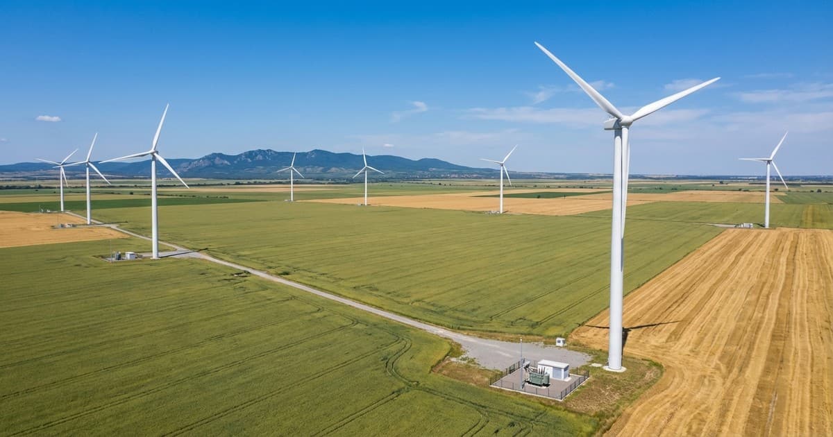Wind turbines at Vetropark Košava 1