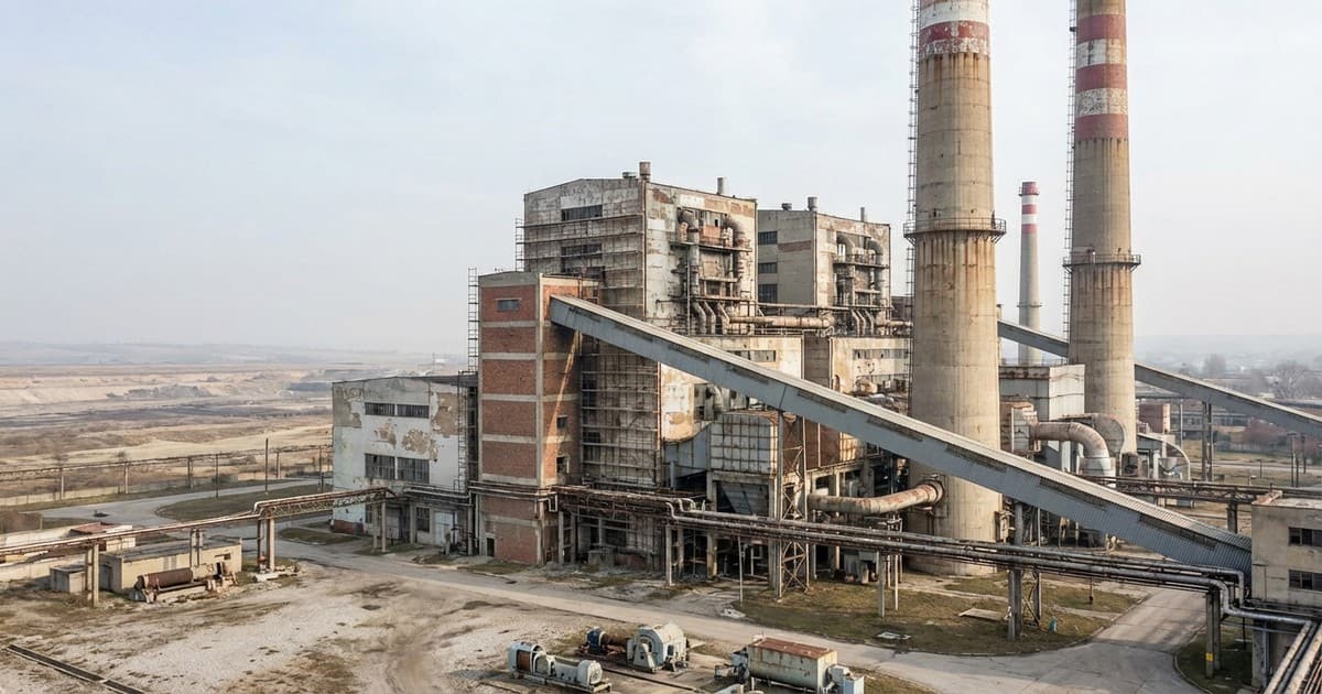 Industrial facilities at Termoelektrana Kolubara