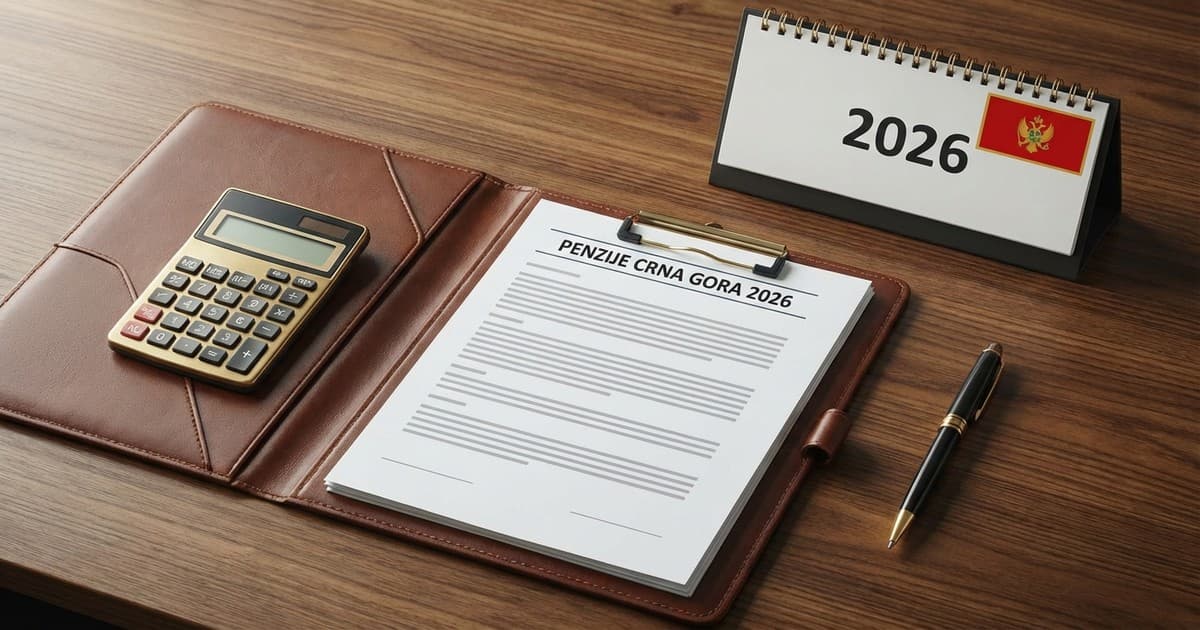Penzije u Crnoj Gori za 2026. godinu: Plan i novi iznosi