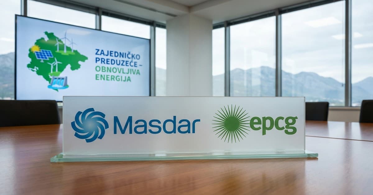 Masdar i EPCG formiraju zajedničku firmu za zelenu energiju