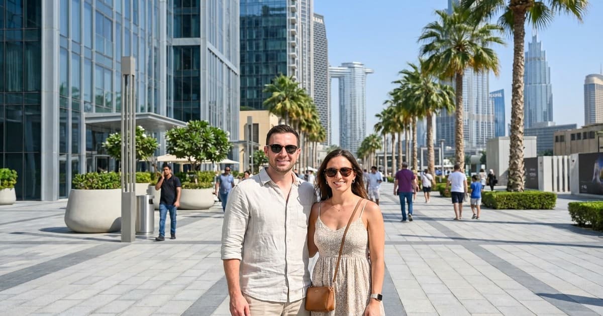 Turisti u centru grada i viza za Dubai