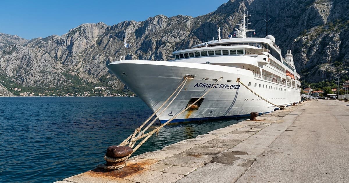 Luka Kotor i usidreni kruzer Adriatic Explorer