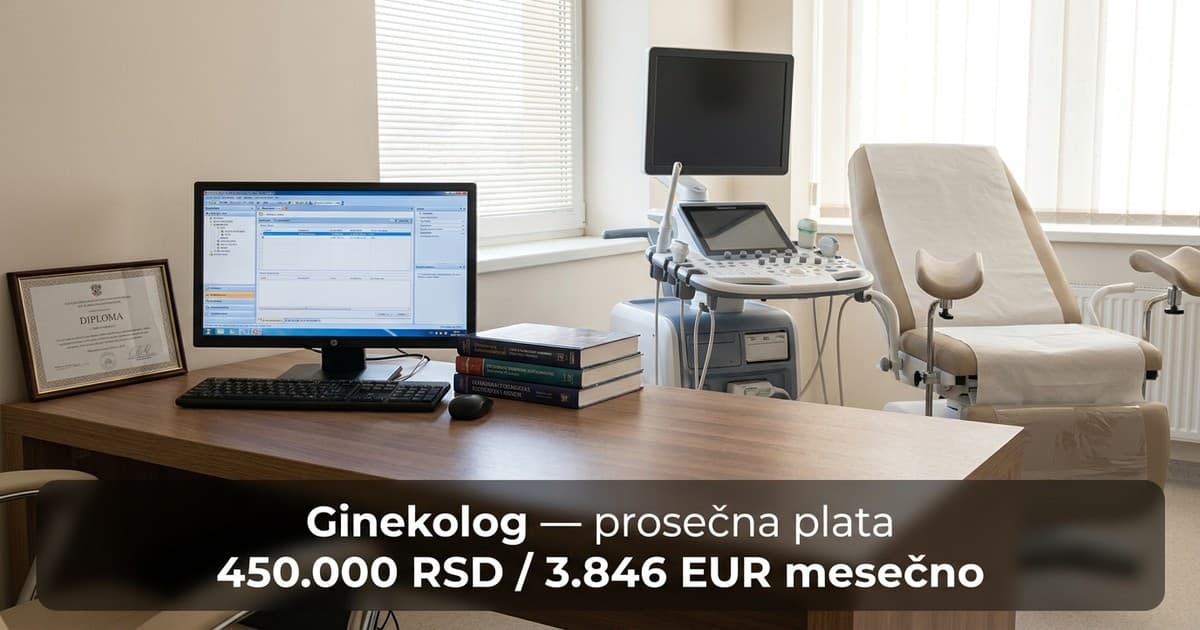Ginekolog u privatnoj praksi zarađuje i do 450.000 RSD u 2026