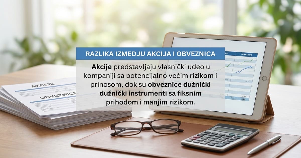 Razlika izmedju akcija i obveznica: Ključni vodič za investitore