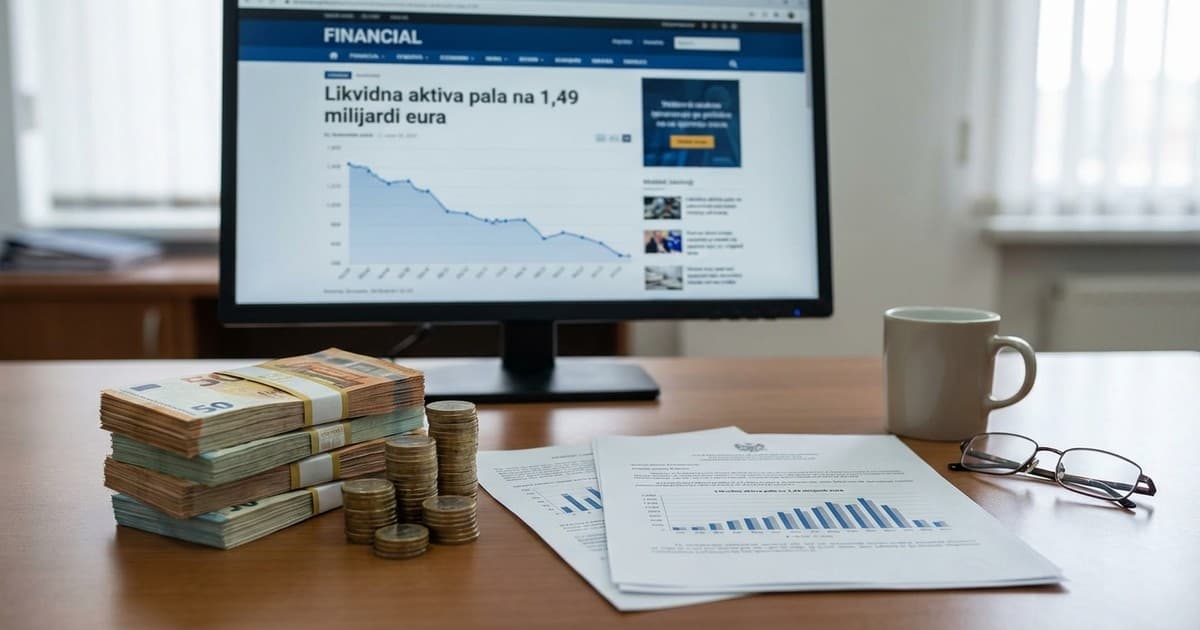 Likvidna aktiva banaka pala na 1,49 milijardi eura