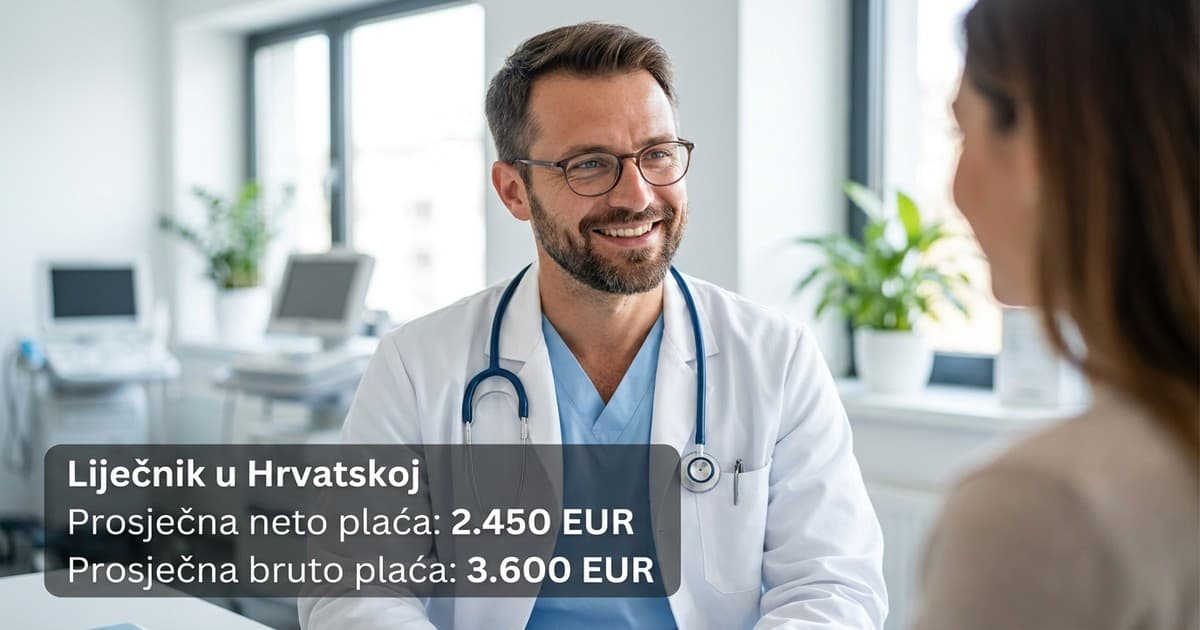 Prosječna plaća liječnika u Hrvatskoj