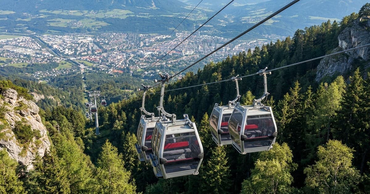 The Trebevićka žičara cable car route