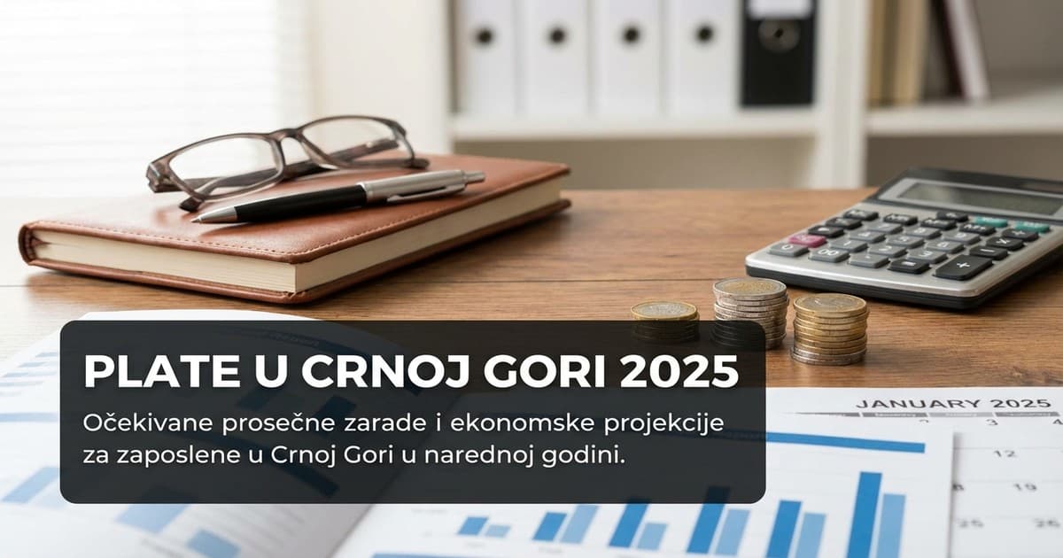 Plate u Crnoj Gori 2025: Prosjek na željenih 1.000 eura