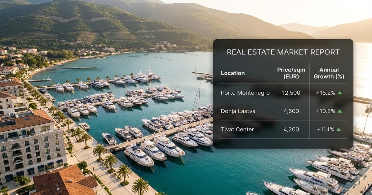 Tivat prestigao Budvu — kvadrat u Porto Montenegru doseže 15.000 EUR
