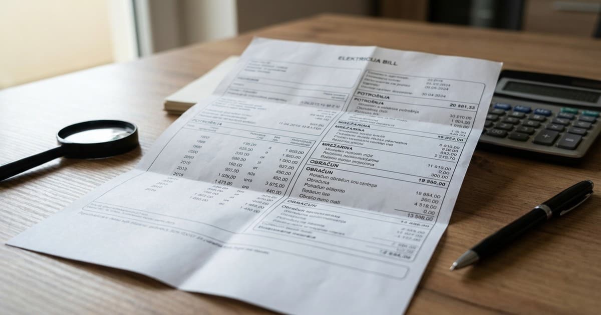 Razumevanje troškova: stavke na računu za struju objašnjenje