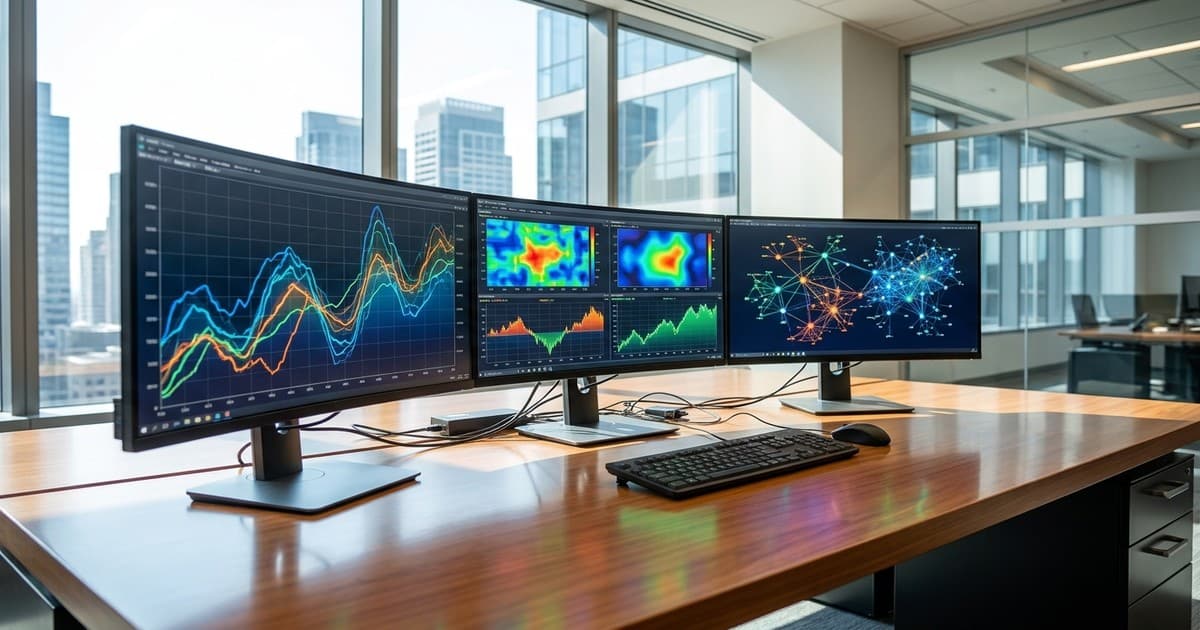 Tracking the Nasdaq Composite in a modern office