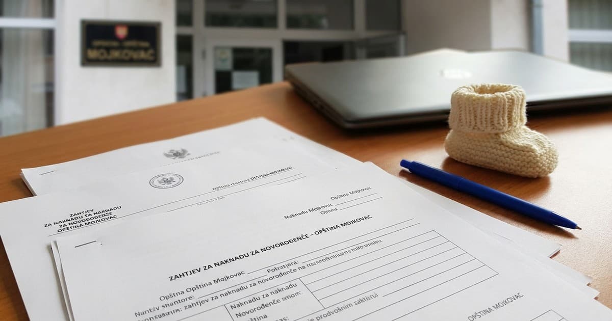 Dokumentacija za naknadu za novorođenče Mojkovac