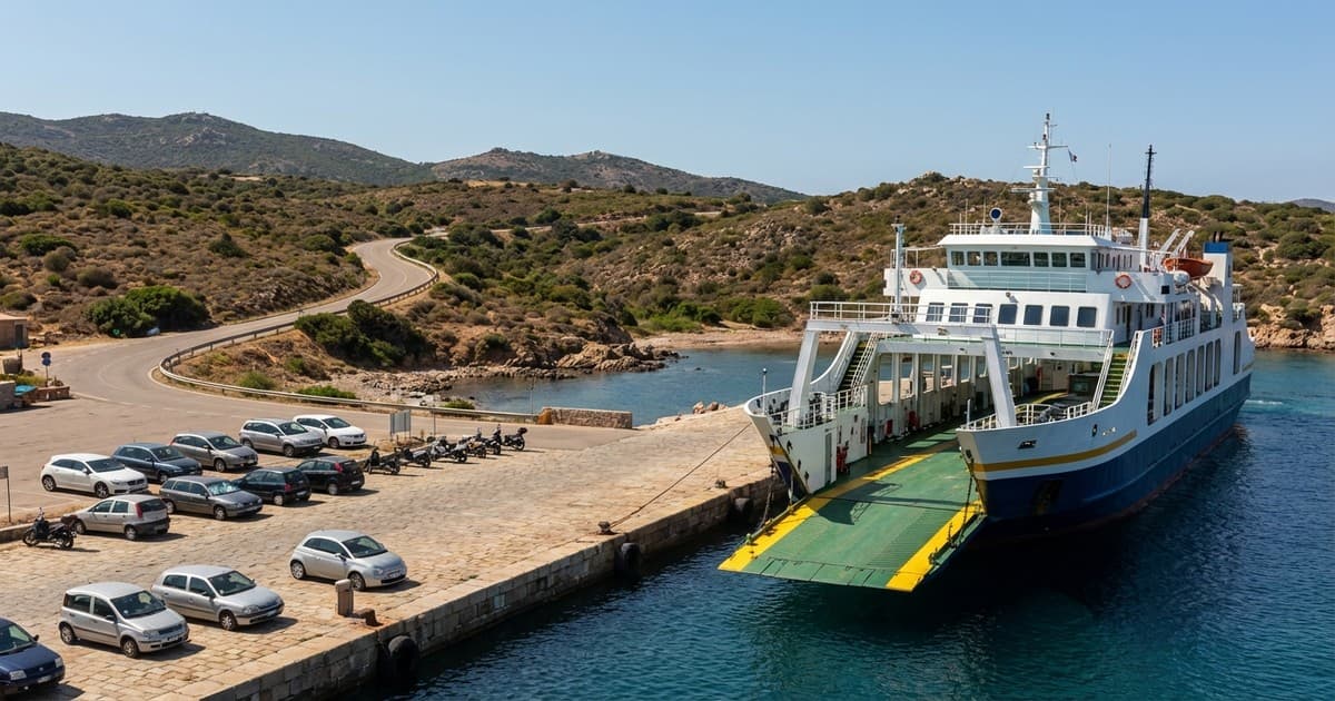 Pomorski prevoz na Sardiniji: Trajekt u lokalnoj luci