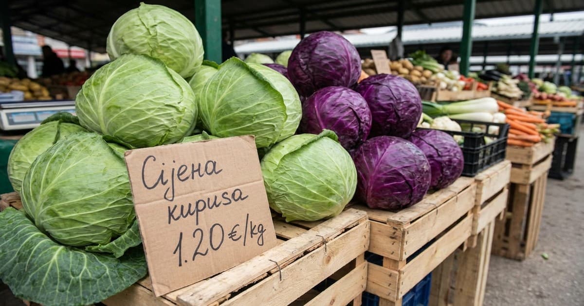 Skok cijena na tržnicama: Kilogram kupusa dostiže 1,30 eura