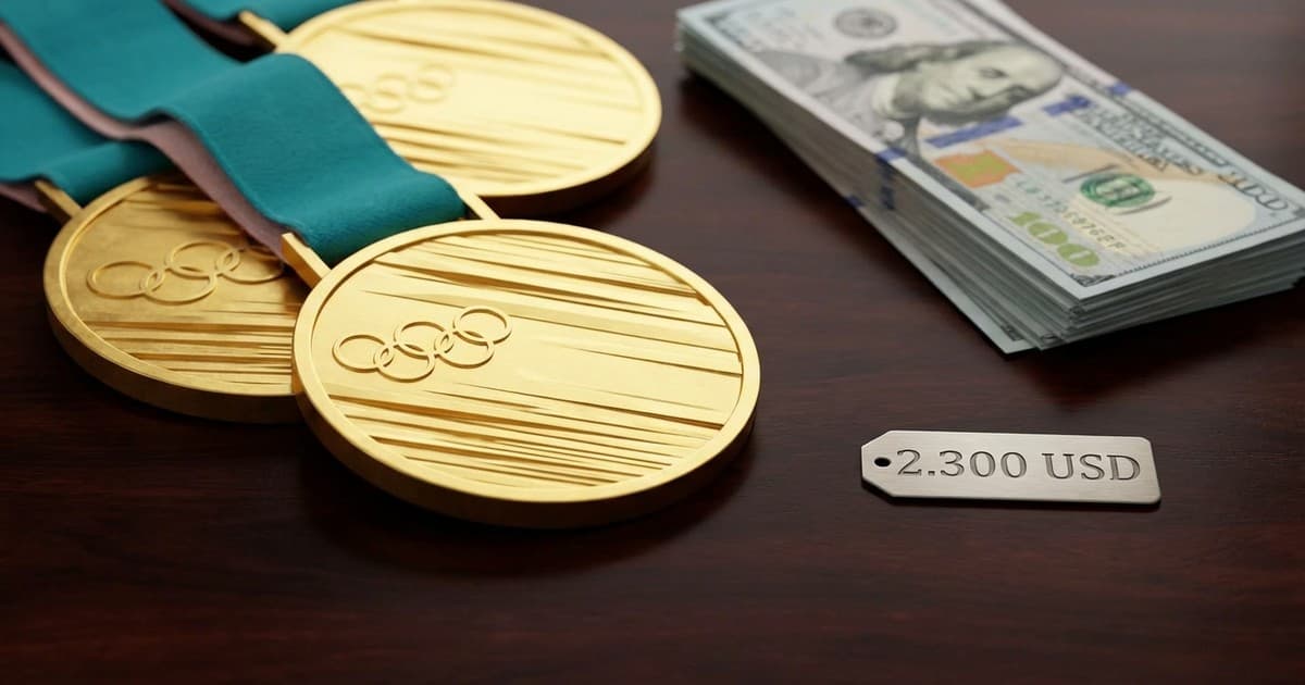 Materijalna vrednost zlatnih olimpijskih medalja 2.300 dolara