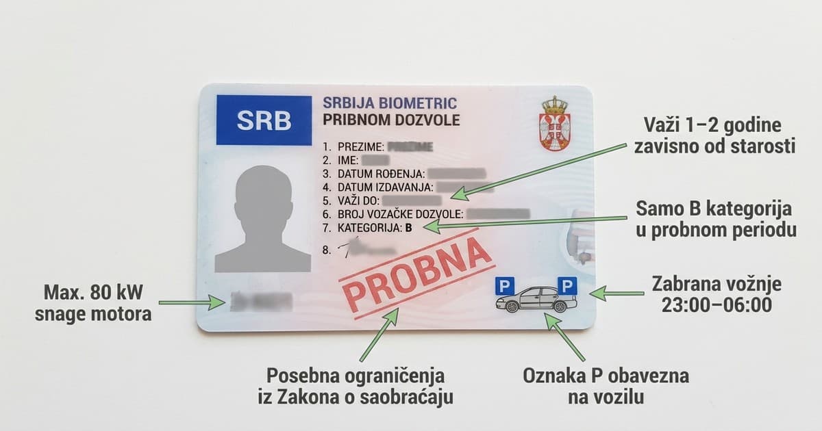 Probna vozačka dozvola Srbija i pregled ograničenja