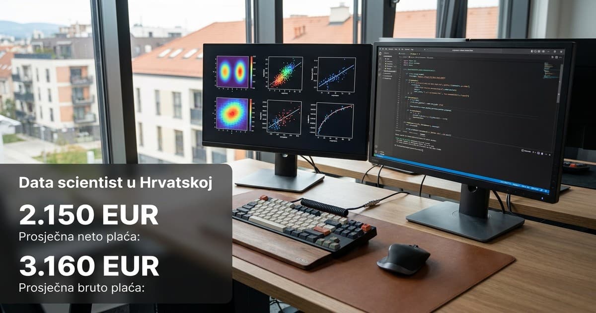 Plaća data scientista u Hrvatskoj 2024: seniori zarađuju 4.500 eura