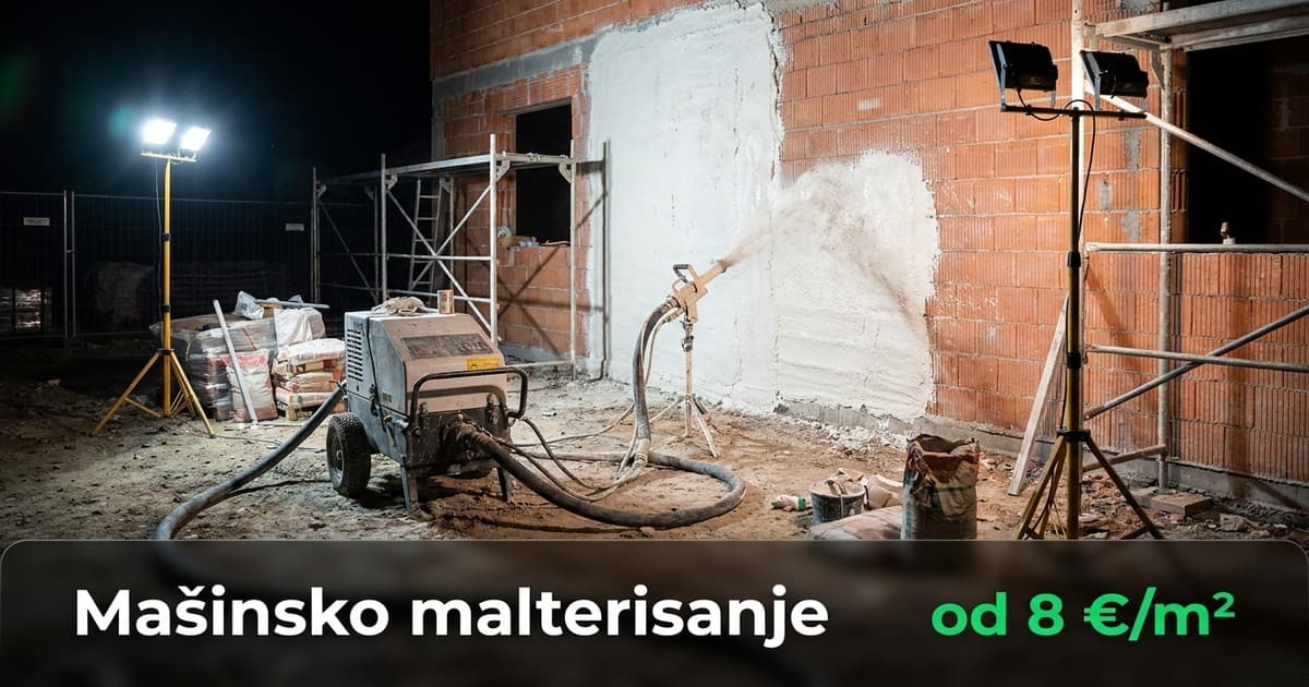 Mašinsko malterisanje u Crnoj Gori: Cijena i standard