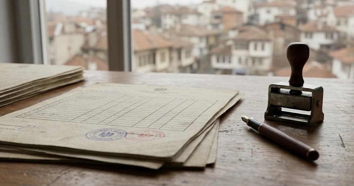 Dokumentacija za posjedovni list u BiH na stolu