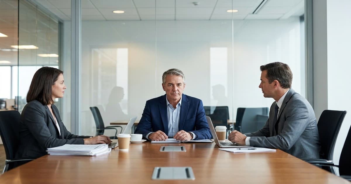 Boardroom meeting regarding the BP Albert Manifold transitio