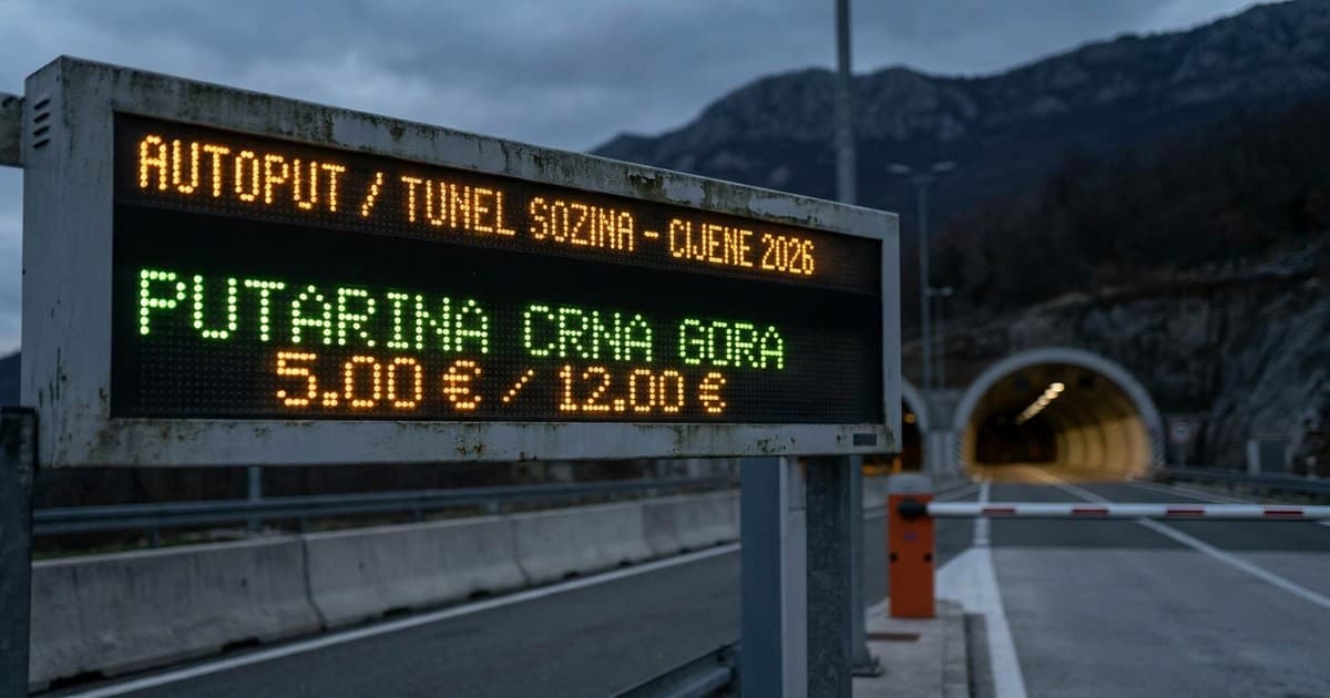 Nova cijena autoputa i tunela Sozina 2026