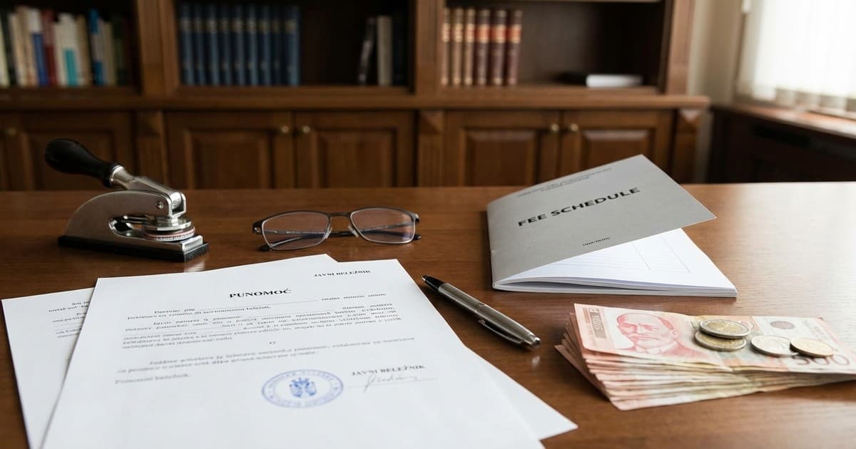 Informacije o tome koliko košta punomoć kod notara