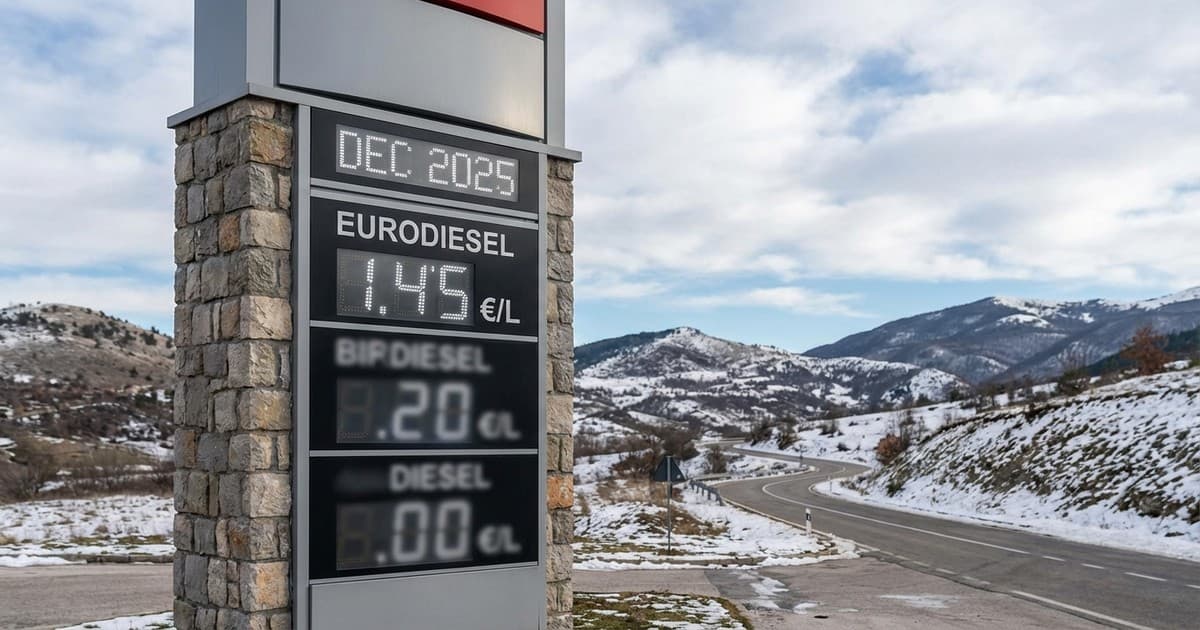 Stabilna cijena goriva Crna Gora 2025 u decembru