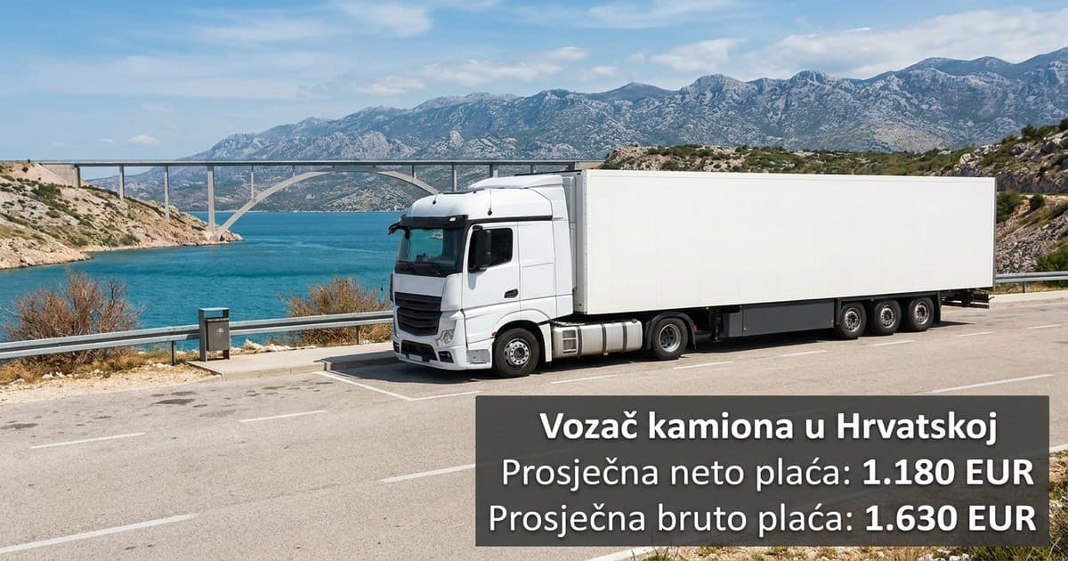 Plaća vozača kamiona u Hrvatskoj u 2025. godini raste zbog manjka radnika