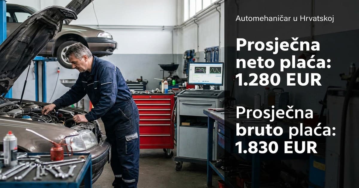 Plaća automehaničara u Hrvatskoj 2026: Rast od 15 posto