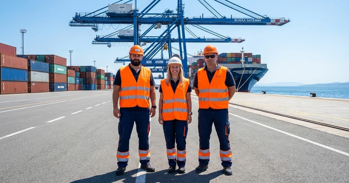 Rijeka Gateway workers at the port terminal