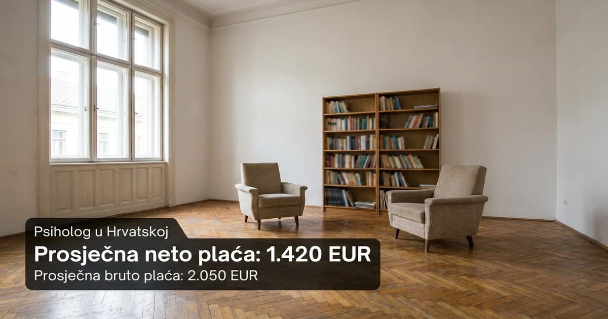 Prosječna plaća psihologa u Hrvatskoj