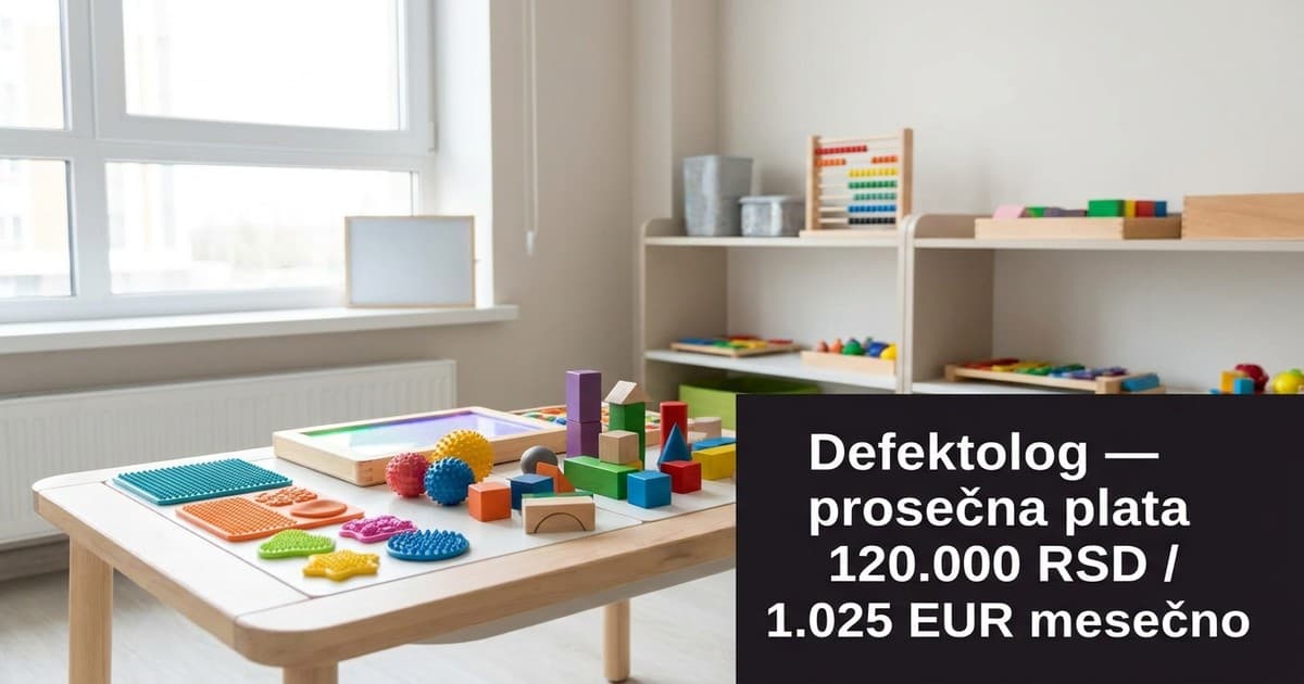 Prosečna plata defektologa u Srbiji