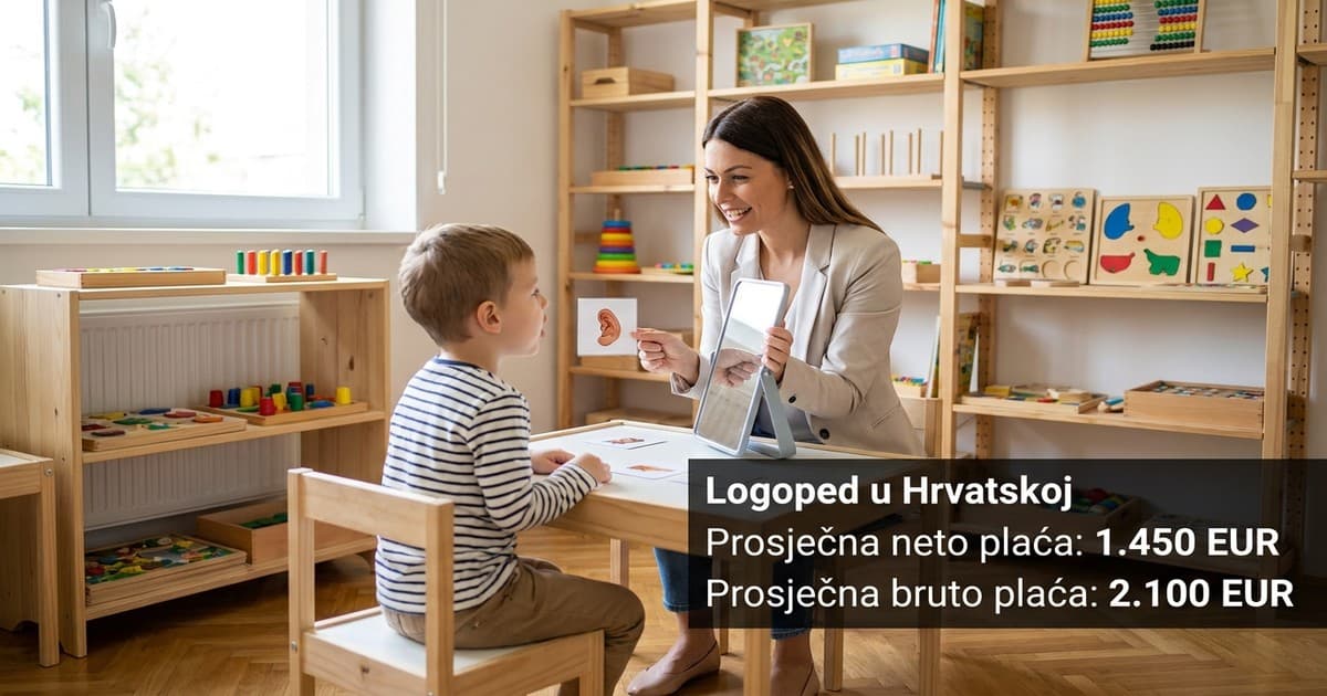 Analiza: plaća logopeda u Hrvatskoj