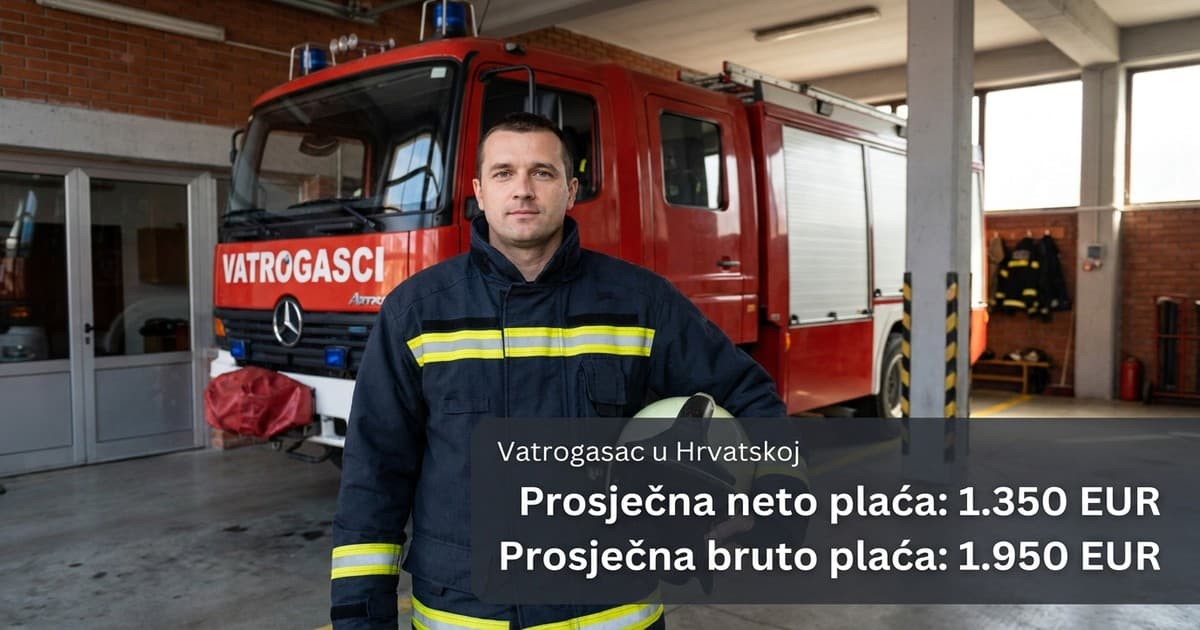 Prosječna plaća vatrogasca u Hrvatskoj